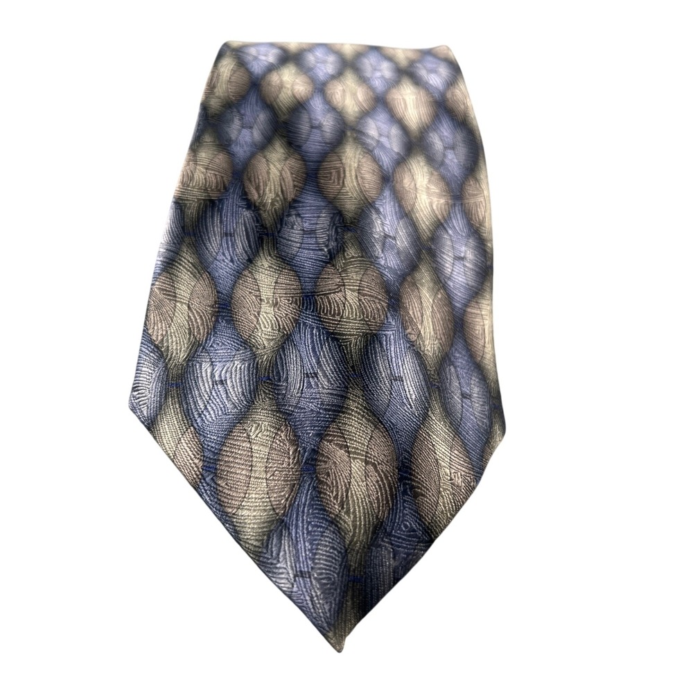 Grateful Dead‎ GD Tie Tangled Up Thirteenth Set Silk Blue Tan Pattern